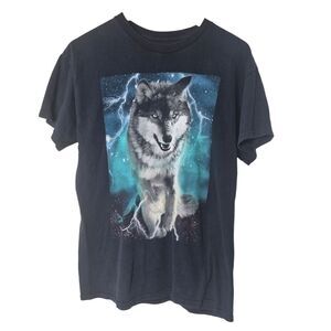 Tony Hawk Wolf Graphic Tee Streetwear Skater Casual Size Medium